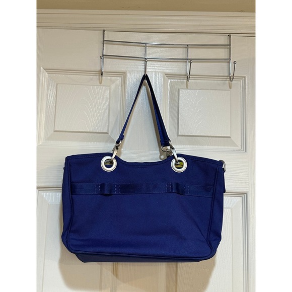 Haiku Blue Canvas Embroidered Cloud Tote Bag Eco Friendly Travel Handbag - Picture 2 of 8